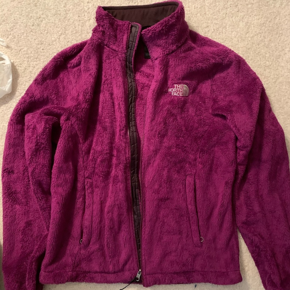 Purple North Face zip up fleece